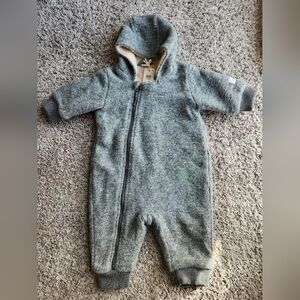 LAINDEX WOOL Cozy Gray Kids One Piece 4-6 M